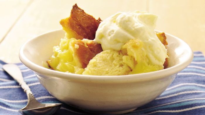 Bread pudding with lemon sauce recipe